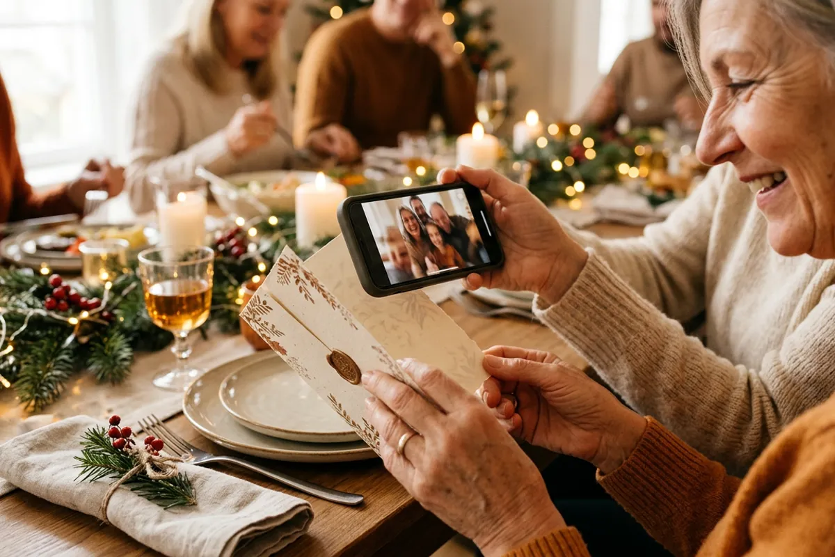 Pairing a card photo with a video greeting in the Stories AR dashboard