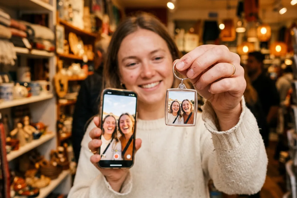 Small printed photo that plays a video when scanned with a phone