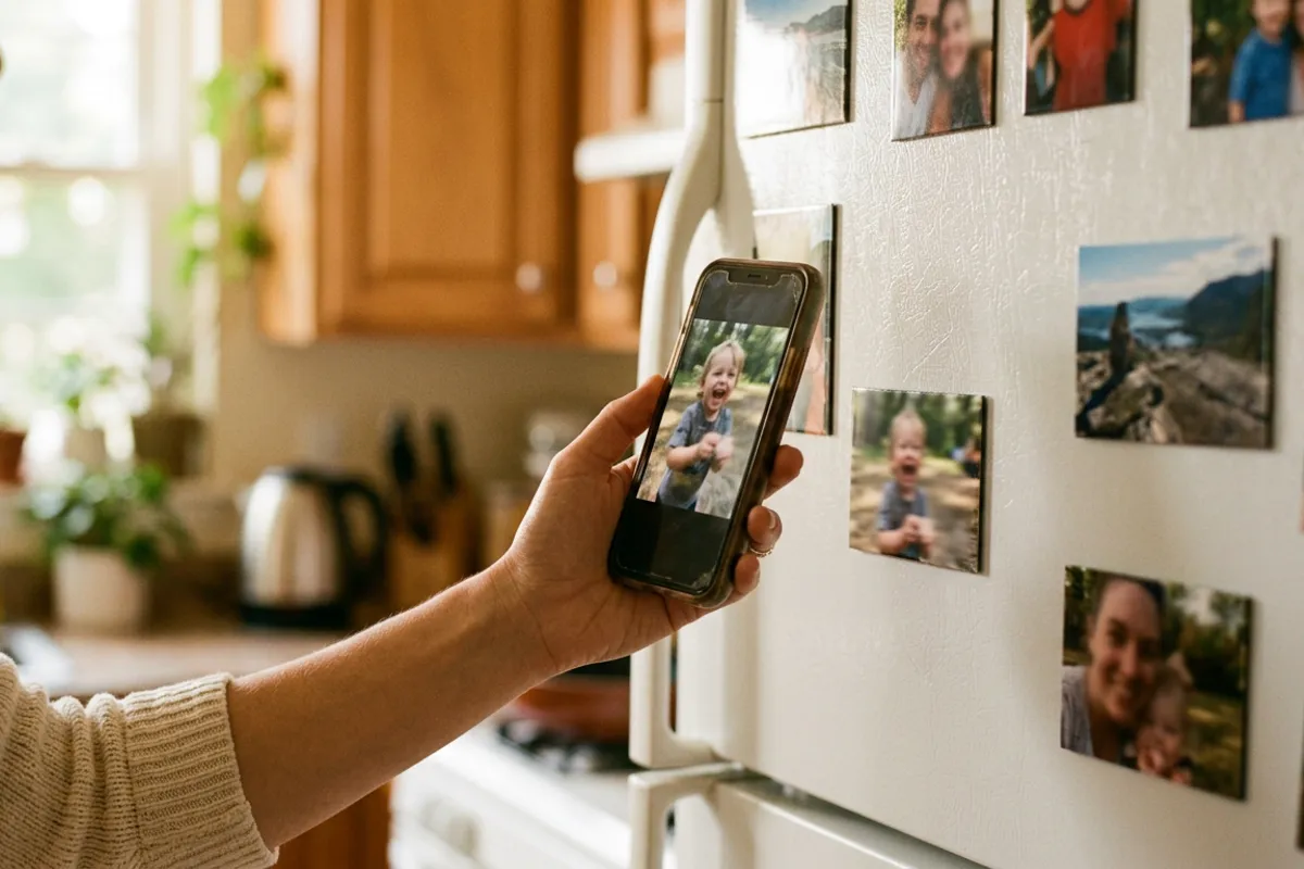 Stories AR mobile dashboard with a list of ready AR photo magnets