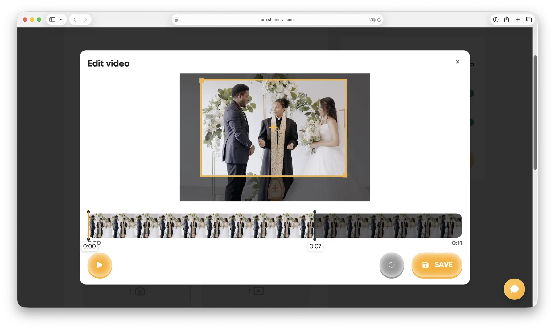 Built-in video editor